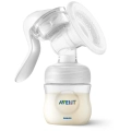 Philips Avent SCF430/10 laktator ręczny, widok z boku – ergonomiczny uchwyt i nakładka Natural Motion dla wygodnego odciągania mleka