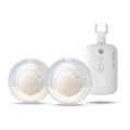 Philips Avent SCF532/11 elektryczny podwójny laktator samonośny z dwoma kubeczkami i bezprzewodowym sterownikiem – zestaw do cichego i skutecznego odciągania pokarmu