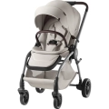 Britax-Römer Rio Soft Taupe – beżowy kompaktowy wózek dziecięcy z regulowanym oparciem, pałąkiem bezpieczeństwa i koszem na akcesoria