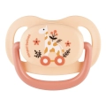 Smoczek uspokajający Canpol babies 23-257 TOYS koral z żyrafą, anatomiczny silikonowy, dla dzieci 6–18m. Bez BPA, miękki i bezpieczny, idealny dla niemowląt