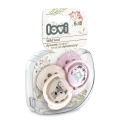 Smoczki LOVI Wild Soul 6–18 m w eleganckim opakowaniu – dynamiczne, bezpieczne, silikonowe smoczki uspokajające z motywem natury i zwierząt