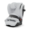 Jasnoszary fotelik samochodowy Cybex Pallas G3 i-Size Fog Grey z ISOFIX i osłoną przed uderzeniem