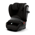 Czarny fotelik samochodowy Cybex Pallas G3 i-Size Magic Black z osłoną przed uderzeniem i miękkim siedziskiem dla dziecka.
