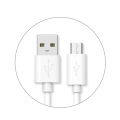 Biały kabel USB-C do ładowania elektronicznego aspiratora do nosa BabyOno 1470/01.