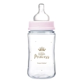 Butelka Canpol babies Little Princess 240 ml różowa – antykolkowa, dla dziewczynki, ze smoczkiem przypominającym pierś.
