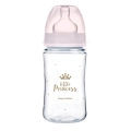 Butelka Canpol babies EasyStart Little Princess 240 ml w kolorze różowym zatyczką na smoczek.