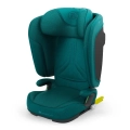Zielony fotelik samochodowy Kinderkraft UNITY 2 i-Size z montażem ISOFIX, ochroną H-GUARD i tapicerką AIR FLOW dla dzieci 100–150 cm.