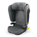 Szary fotelik Kinderkraft UNITY 2 i-Size z bezpiecznym systemem ISOFIX, boczną ochroną SPS+ i ergonomicznymi podłokietnikami.