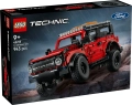 Zestaw LEGO Technic Ford Bronco 42213 na opakowaniu, czerwony terenowy SUV z 943 elementów.