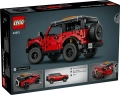 Tył opakowania LEGO Technic Ford Bronco 42213 z widokiem modelu SUV, funkcjami i szczegółami konstrukcji.