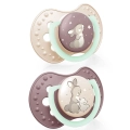Smoczek silikonowy dynamiczny 0-6m Night&amp;Day girl lovi