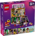 Tył pudełka LEGO Friends 42653 prezentujący wnętrze mieszkania i sklep muzyczny z minilaleczkami oraz akcesoriami muzycznymi.