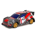 Sportowy samochód RC Exost Rally XTR prezentowany z przodu, model wyścigowy o dynamicznym designie.