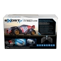 Tył pudełka Exost Rally XTR prezentujący funkcje auta RC, dane techniczne i elementy zestawu.