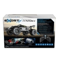 Tył opakowania Exost Pro Future X 1:14, pokazujący funkcje auta RC i specyfikację techniczną.