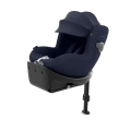 Fotelik samochodowy Cybex Sirona Ti w kolorze Nautical Blue plus, z jazdą tyłem do kierunku jazdy, regulowanym zagłówkiem i bazą ISOFIX 360°.