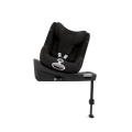 Cybex Sirona Ti fotelik samochodowy 40–105 cm zamontowany na bazie ISOFIX z nogą stabilizującą, widok boczny.