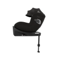 Cybex Sirona Ti fotelik dziecięcy z budką przeciwsłoneczną UPF50+, widok boczny pokazujący ochronę przed słońcem.