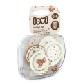 Opakowanie smoczków silikonowych LOVI Teddy Love 0–6 m, dynamiczny smoczek dla niemowląt, bezpieczny dla karmienia piersią, zestaw 2 sztuki