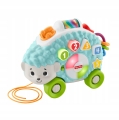 Interaktywny Jeż Fisher-Price Linkimals widok z boku, zabawka edukacyjna do ciągnięcia z kolorowymi przyciskami i kółkami