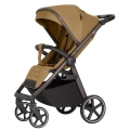 Wózek spacerowy Bravo SL Deluxe Copper Beige z elegancką ramą, regulacją oparcia i dużym koszem na zakupy.