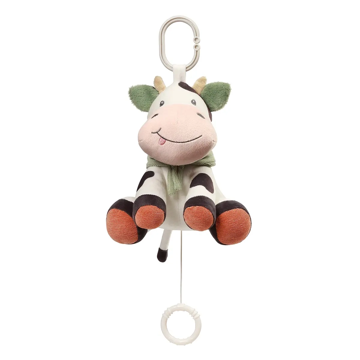 Zabawka z pozytywką Babyono 1692 Cow Bingo zawieszka uspokajająca dla niemowląt do łóżeczka i wózka