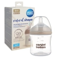 Butelka antykolkowa Canpol babies 35-400 Natural Shape 150 ml ze smoczkiem dwustrefowym DuoFlex w opakowaniu dla noworodka 0m+