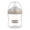 Butelka antykolkowa Canpol babies 35-400 Natural Shape 150 ml z silikonowym smoczkiem imitującym pierś mamy BPA free