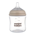 Butelka dla noworodka Canpol babies 35-400 Natural Shape 150 ml ze smoczkiem dwustrefowym antykolkowym do karmienia mieszanego