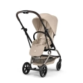 CYBEX EEZY S TWIST +2 wózek spacerowy w kolorze beżowym Almond Beige z budką przeciwsłoneczną i koszem zakupowym