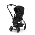 CYBEX EEZY S TWIST +2 wózek spacerowy w kolorze czarnym Magic Black z dużą budką przeciwsłoneczną