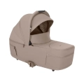 Gondola do wózka dziecięcego Carrello Magia CRL-6555 w kolorze beige z dużą budką przeciwsłoneczną i pokrowcem chroniącym dziecko