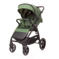 Zielony wózek spacerowy 4Baby Copper z powiększaną budką i regulowanym siedziskiem.