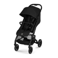 Klasyczny CYBEX Beezy czarny magic black wózek spacerowy to kompaktowe rozwiązanie z regulowanym podnóżkiem i szybkim składaniem jedną ręką.