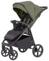 Wózek spacerowy Carrello Bravo Plus CRL-5515 w kolorze zielonym midnight green z regulowanym oparciem i dużą budką ochronną