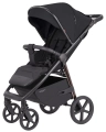 Czarny pure black wózek spacerowy Carrello Bravo Plus CRL-5515 z lekką ramą aluminiową i dużymi kołami