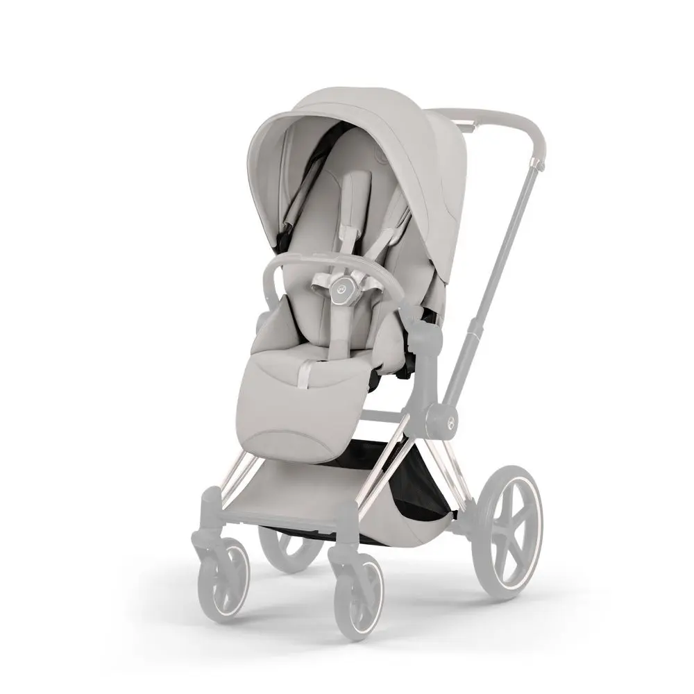 Cybex Priam Style tapicerka siedziska City Grey szara elegancki wózek dziecięcy komfortowe siedzisko spacerowe