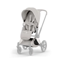 Cybex Priam Style tapicerka siedziska City Grey szara elegancki wózek dziecięcy komfortowe siedzisko spacerowe
