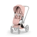 Cybex Priam Style tapicerka siedziska Peach Pink różowa wózek dziecięcy stylowy komfort i bezpieczeństwo dziecka
