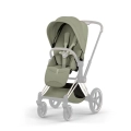 Cybex Priam Style tapicerka siedziska Sage Green zielona wózek spacerowy premium regulowany podnóżek i budka