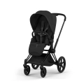 Cybex Priam Style wózek spacerowy w kolorze sepia black czarnym z matową ramą i regulowanym siedziskiem