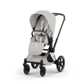 Cybex Priam Style wózek spacerowy city grey z ramą rosegold i amortyzowanymi kołami na każdą nawierzchnię