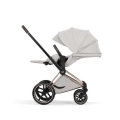 Cybex Priam Style city grey siedzisko rozkładane do pozycji leżącej ergonomiczny wózek spacerowy komfort snu dziecka