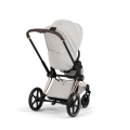Cybex Priam Style city grey wózek spacerowy widok z przodu elegancki design pasy bezpieczeństwa i komfortowe siedzisko