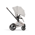 Cybex Priam Style city grey wózek spacerowy z dużą rozkładaną budką przeciwsłoneczną UPF50+ ochrona dziecka przed słońcem