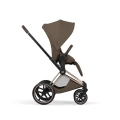 Cybex Priam Style coconut brown siedzisko przodem do kierunku jazdy wózek spacerowy dla dziecka odkrywanie świata komfort jazdy