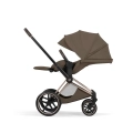 Cybex Priam coconut brown  siedzisko rozkładane do pozycji leżącej ergonomiczny wózek spacerowy komfort snu dziecka