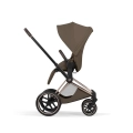 Cybex Priam coconut brown  siedzisko tyłem do kierunku jazdy wózek dziecięcy bliskość z rodzicem i bezpieczeństwo dziecka