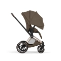 Cybex Priam coconut brown  wózek spacerowy z dużą rozkładaną budką przeciwsłoneczną UPF50+ ochrona dziecka przed słońcem