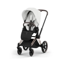 Cybex Priam Style wózek spacerowy off white z elegancką ramą rosegold i amortyzacją na każdą nawierzchnię